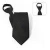 Corbata de Nuevo Estilo para Hombre de 8 cm Fácil de Usar, Corbata Perezosa de Rayas Rojas de Alta Gama, Diseño Personalizado Disponible, No Necesita Atar