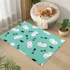 Alfombrilla para Suelo Resistente a Manchas de Gato y Perro de Dibujos Animados Cuero Nappa Pvc para el Hogar Sin Lavado Un Toque Antideslizante Resistente al Desgaste Alfombrilla para Mascotas