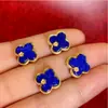 Accesorios de Cobre con Trébol de Cuatro Hojas de Oro Real de 24 Quilates, Incrustados con Circonita de Colores, Alta Retención de Color, Accesorios para Colgantes DIY al por Mayor