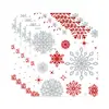 Decoración de Mesa para Fiesta de Copos de Nieve Navideños Transfronteriza, Vasos de Papel Desechables, Platos de Papel, Servilletas de Papel, Juego de Vajilla