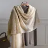 Xale Grande de Caxemira Pura para Mulheres Outono Inverno Sensação de Alto Padrão Cachecol Aquecedor de Pescoço Envoltório Externo Espesso e Quente Cachecol de Caxemira de Luxo Leve
