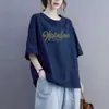 Comercio Exterior Transfronterizo Excedente de Stock Gran Marca Etiqueta Cortada Ropa para Mamá Camiseta de Manga Corta para Persona de Mediana Edad Camisa Moderna Elegante