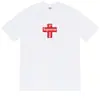 Camiseta Unisex de Manga Corta Supreme Trendy Streetwear Milán Algodón Puro Peso Pesado Clásica Suelta Versátil con Letras