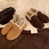 ¡Stock Disponible, Enviado al Instante! Zapatos Mocasín de Invierno Cálidos con Puntera Redonda y Tira Plegable Estilo Mamá de Uva para Mujer