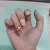 Unhas Postiças de Natal Papai Noel Arte de Unha Festiva Unhas Postiças de Natal