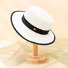 Sombrero de Playa para Viajes de Verano Sombrero para Mujer Protección Solar Sombrero para el Sol Copa Plana Británico Pequeño Fresco Sombrero M