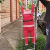 Figura de Santa Claus transfronteriza Decoración navideña escalando escalera y cuerda Santa Claus Decoración navideña Adorno colgante para ventana