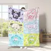 Manta Linda de Dibujos Animados Sanrio para Exportación Transfronteriza Tipo Manta de Franela Estampada Manta para Cuatro Estaciones y Descanso para el Almuerzo con Aire Acondicionado