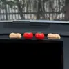 Las cosas buenas suceden en el Año Nuevo Adornos para Coche Tablero Personalizados Dibujos Animados Caqui Cacahuete Pantalla de Visualización del Coche Pegatinas Decorativas