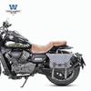 Coche muscle Wolf adecuado para Zhuang Wei Weiba 400 bolsa lateral empaque lateral casco medio casco casco completo con cerradura marco de liberación rápida modificación