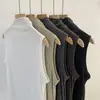 Thirteen Lines sum* Outono de 2026 Estilo Minimalista Gola Alta Sem Mangas Top para Mulheres com um Toque de Luxo