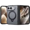 Nueva funda para teléfono plegable Apple, adecuada para iPhone Duo, presenta un diseño de color contrastante, una textura similar a la piel y un soporte magnético de 360 grados