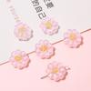 Vidrio Transparente Pintado a Mano Goteo de Aceite Estrella de Cinco Puntas DIY Hecho a Mano Abalorios Cadena para Teléfono Móvil Material Collar Aretes Accesorios de Joyería
