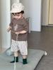 Conjunto de Camisetas de Manga Curta de Verão para Crianças, Estilo Fino, Roupa de Verão para Bebê 2026, Conjunto de Shorts Listrados para Meninos Estilo Coreano