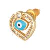 Brincos Lu District Moda Europeia e Americana Transfronteiriça Cobre Banhado a Ouro Real Zircônia Micro-cravada Vazados Amor Olho do Diabo