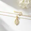 Collar de Hoja de Plata de Ley 925 para Mujer, Cadena para Clavícula Simple de Ojo de Gato de Verano con Acabado de Alta Gama, Accesorio Transfronterizo