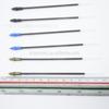 Recambio pequeño para bolígrafo de punta de bola, tinta aceitosa de 1.0 mm, negro, azul, recambio de cristal, metal, botón de resorte, recambio tipo hongo