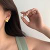 Pendientes de Plata 925 con Cierre de Aguja Color Amarillo Queso Coreano Contraste de Color Pendientes Pequeños Simples Pendientes Nuevos para Niña 2021