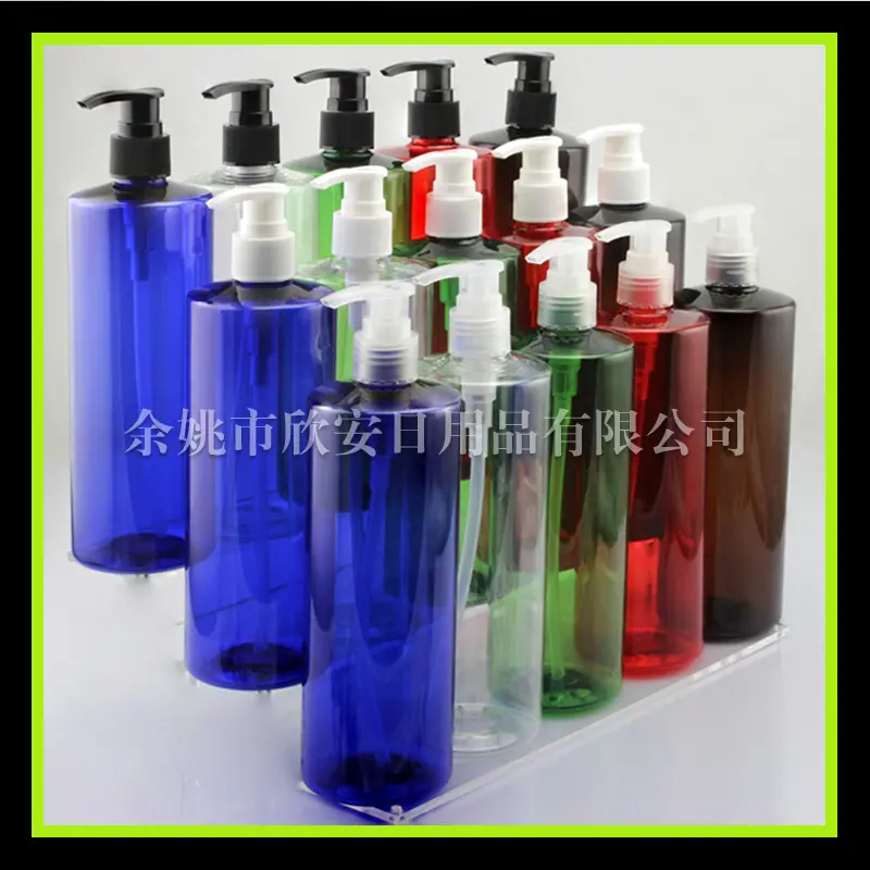 500ml 平 肩 pet + 压泵