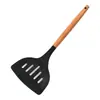 Venda Direta da Fábrica Utensílios de Cozinha de Silicone com Cabo de Madeira Utensílios de Cozinha Domésticos com Cabo de Madeira Conjunto de 15 Peças Espátula de Cozinha Utensílios de Cozinha