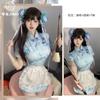 Cheongsam de estilo nacional modificado de fin de temporada, pura sensación de chica de viento, cheongsam de sirvienta, cos, pequeño cocinero, lencería sexy 7008