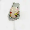 Celebridade da Internet Transfronteiriça Grande Clipe Vara de Puxar Filme de Alumínio Animal de Desenho Peppa Pig Balão Brilhante Atacado Barraca de Rua de Mercado Noturno Atacado