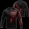 Moda Primavera e Outono Quente Transfronteiriça Suéter 3D Masculino Guerreiro Viking Estampado Moda de Rua Moletom Clássico