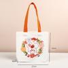 Bolsa de lona lisa personalizada infantil estudante DIY bolsa de mão fecho magnético trabalho通勤 bolsa de almoço desenho animado personalizada
