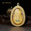 Colgante de Aleación Guanyin Mazu Guan Gong Cinco Dioses de la Riqueza Chapado en Oro y Plata Real Adorno Colgante para Coche Espíritu Guardián Artículo Popular en Transmisión en Vivo