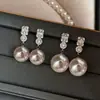 Pendientes de Perla Súper Brillantes Estilo Francés 2026 Nuevos Pendientes Populares Exquisitos de Lujo Ligero Accesorios para Orejas de Alta Gama para Mujer