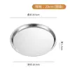 Plato Redondo de Acero Inoxidable 304 Estilo Coreano Plato Escurridor para Tempura Bocadillos Plato para Fruta Estilo Occidental Plato Multifuncional para Barbacoa con Escurridor Plato para Cena