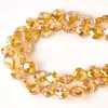 6/8mm contas de vidro cristal de trevo de quatro folhas galvanizadas DIY joias vestuário brincos colar pingente material artesanal acessórios