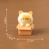 Figurinhas de gato Siamês fofas e adoráveis, perfeitas para decorações DIY de casa de bonecas, enfeites de pendurar, paisagens em miniatura e pequenas exposições de mesa