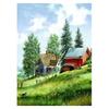 Verano Pastizal Verde Paisaje Natural Lago Arroyo Dormitorio Moderno Sala de Estar Lienzo Pintura Decorativa Núcleo Pintura Colgante Sin Marco
