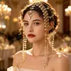 Tocados de Estilo Antiguo Regiones Occidentales de Dunhuang Accesorios para el Cabello de Princesa Fotografía de Viaje Adorno para la Cabeza Colgante para la Frente Adorno de Frente Borla Accesorios de Estilo Étnico Tocados
