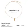 Moda Transfronteriza Gama Alta Retro Lujo Ligero Collar Colgante Cuadrado con Cuentas para Mujer Estilo Nicho Simple para el Trabajo Estilo Popular
