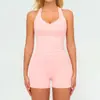 Nuevo conjunto deportivo cruzado de chaleco y shorts para yoga para mujer, ropa deportiva para fitness al aire libre y running, ropa de gimnasio para mujer