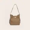 Bolsa Tote Casual para Viajes Diarios para Mujer, Bolso Cubo Tipo Kelly de Cuero Genuino, Nuevo Bolso Cruzado Versátil para Debajo del Brazo Fábrica