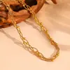 Acero de Titanio Cadena de Serpiente Cruzada Multicadena Joyería Acero Inoxidable Conservación del Color Cadena de Tres Hilos Cinco Hilos Pulsera Tobillera Collar de Moda