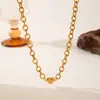 [Collar + Pulsera] Estilo Francés Ins de Lujo Accesible Cadena para Clavícula de Corazón Estilo Dulce Collar de Acero de Titanio con Borla de Corazón de Melocotón para Mujer