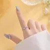 Transmisión en Vivo Transfronteriza Nuevo Producto Gato se Enamora del Anillo de Pescado Anillo Abierto Moda Diseño de Nicho Anillo Ajustable Anillo para el Dedo Índice