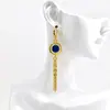Brincos de Argola Longos com Franjas de Zircônia Transfronteiriços Fivela de Orelha Distintivo Feminino Retro de Corte Moda Versátil Celebridade da Internet Mesmos Brincos