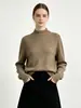 Suéter de punto pullover Xinge de lana merino y cachemira, amigable con la piel, retiene el calor, simple, adecuado para otoño, se puede usar solo o en capas, suéter de punto para mujer