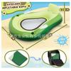 Cama flotante inflable de PVC engrosado con forma de aguacate, personalizada de fábrica, con respaldo y red con clip.