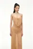 Vestido de Gasa Fina con Tirantes Delgados y Fruncidos, Adornos de Hebilla Metálica, Malla Plisada Densa, Vestido Transparente con Dobladillo Ancho, Estilo Europeo y Americano de Amazon
