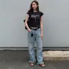 Em Estoque Primavera 2026 Novo Jeans Casual Retro Coreano Simples Vintage de Cor Clara Cintura Alta Emagrecedor Perna Reta para Mulheres
