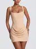Vestido Corto Strapless de Moda Europea y Americana Transfronterizo 2025 Chica Caliente Venta al por Mayor Producto Nuevo
