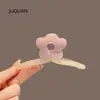 Nuevo Elegante Pasador Floral Estilo Coreano para Mujer, Estilo Verano, Pinza de Garra Negra Linda de Acrílico para la Parte Trasera de la Cabeza