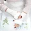 Yifan outono e inverno decoração externa quente moda coreana lã boca mangas falsas duas mangas de diamante cobertura de braço de malha feminina