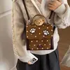 Mochila Estilo Doce e Fofa para Mulheres 2026 Nova Versátil Urso Poá Bolsa Escolar Leve para Passeio de Outono/Inverno Bolsa de Viagem